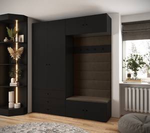 Garderobe Inova 2 Z12 Schwarz - Braun - Schwarz