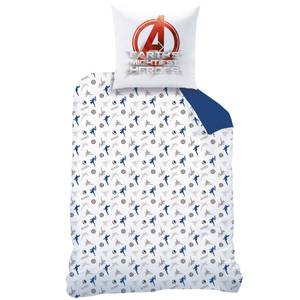 Bettwäsche Avengers Blau - Rot - Weiß - Textil - 135 x 200 x 1 cm