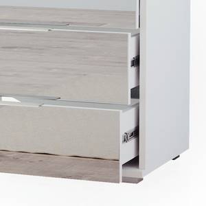 Nachttisch „Lino“ Weiß Weiß - Metall - 58 x 56 x 38 cm
