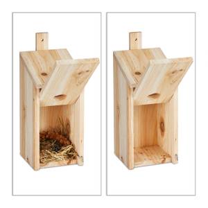 Nichoir pour oiseaux à suspendre en bois Marron - Bois manufacturé - 12 x 26 x 15 cm