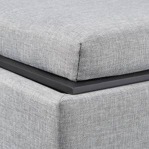 Sitztruhe mit Stauraum Grau - Holzwerkstoff - Kunststoff - Textil - 78 x 43 x 40 cm