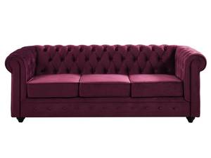 Sofa CHESTERFIELD Bordeaux - Tiefe: 205 cm