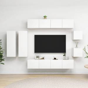 TV-Schrank 8er Set D324 Hochglanz Cremeweiß