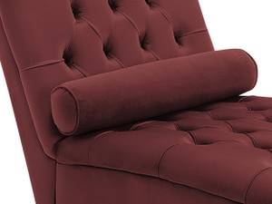 Chaiselongue MURET Burgunderrot - Eiche Dunkel - Rot