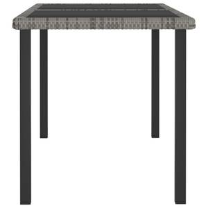 Gartentisch Grau - Metall - Polyrattan - 140 x 73 x 140 cm