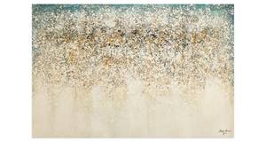 Acrylbild handgemalt Wegbereiter Beige - Blau - Massivholz - Textil - 120 x 80 x 4 cm