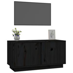 TV-Schrank D885 Schwarz - Massivholz - 35 x 41 x 80 cm