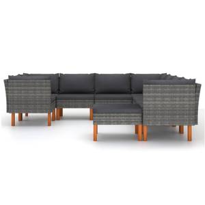 Garten-Sofa-Set (9-teilig) 3009634-20 Grau