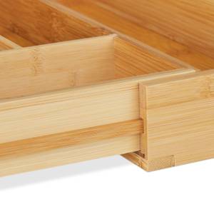 Ausziehbarer Besteckkasten aus Bambus Braun - Bambus - Holzwerkstoff - 47 x 5 x 36 cm