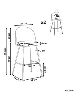 Tabouret de bar ARCOLA Noir