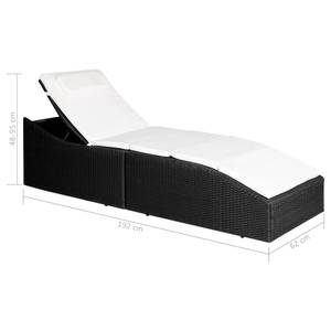 Chaise longue Blanc - Matière plastique - Polyrotin - 192 x 95 x 62 cm