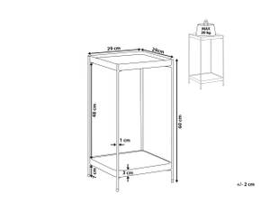 Table d'appoint ALSEA Doré - 29 x 60 x 29 cm