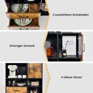 Bücherschrank mit Einzeltür, Standregal Braun - Holzwerkstoff - 40 x 106 x 80 cm