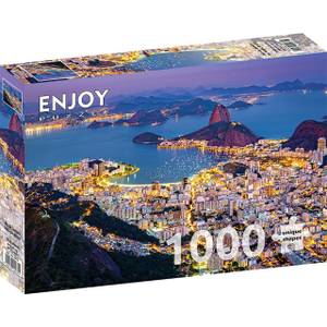 Puzzle Rio de Janeiro bei Nacht Papier - 24 x 5 x 34 cm