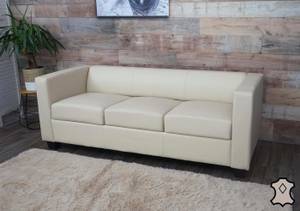 3er Sofa Lille Cremeweiß