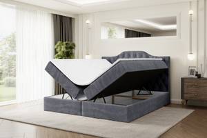 Boxspringbett VILA-1 Steingrau - Breite: 160 cm - H4