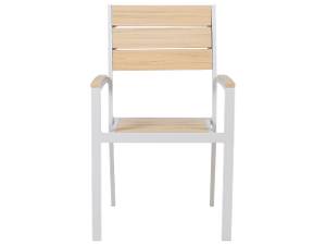 Chaise de jardin PRATO Beige - Blanc