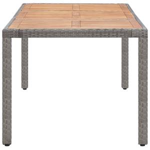 Table de jardin Gris - Polyrotin - Bois/Imitation - 90 x 75 x 190 cm