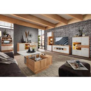 Wohnzimmer Valente 50 (6-teilig) LED Grau - Holzwerkstoff - Holzart/Dekor - 590 x 202 x 48 cm