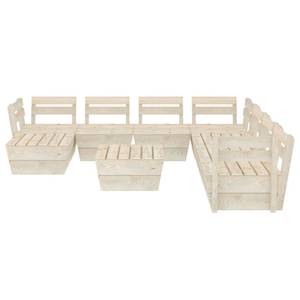 Garten-Lounge-Set Beige - Massivholz - Holzart/Dekor - 60 x 30 x 60 cm