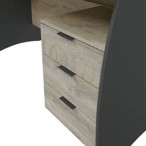 Schreibtisch Carrollton Grau - Holzwerkstoff - 67 x 74 x 136 cm