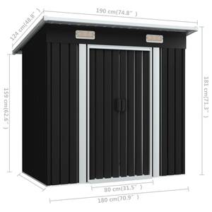 Abri de jardin Anthracite