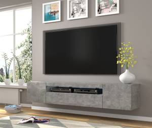 Meuble TV AURA LED 200x37x42 Imitation béton
