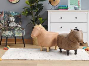 Pouf animal HORSE Beige - Chêne clair