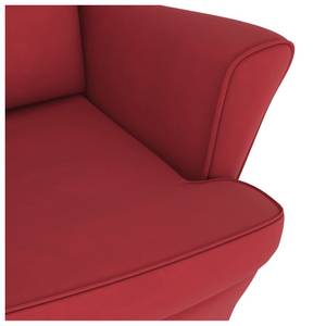 Chaise à bascule avec tabouret 3015093-2 Brun rouge