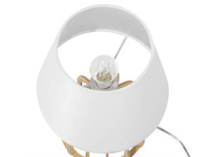 Lampe de table AGUEDA Chêne clair - Blanc