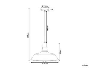 Lampe suspension BAYOU Blanc - Jaune - Métal - 46 x 177 x 46 cm