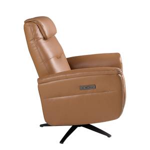 Fauteuil 5115 Marron - Cuir véritable - Textile - 78 x 105 x 96 cm