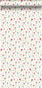 papier peint fleurs 6979 Mauve