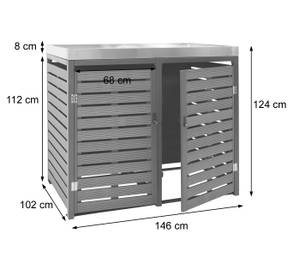 2er-/4er-Mülltonnenverkleidung K14 Anthrazit