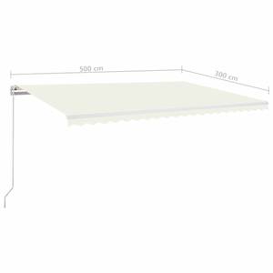 Auvent rétractable 3006540-1 Crème - 300 x 1 x 500 cm