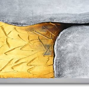 Malerei Kletterer zum Gold Gold - Textil - 80 x 120 x 19 cm