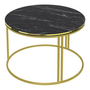 Table basse Aulum ronde Noir