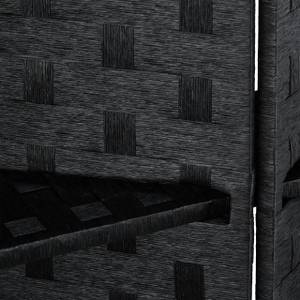 Paravent in mehreren Farben Schwarz - Holzwerkstoff - Papier - 170 x 180 x 39 cm