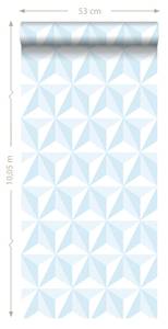 Tapete 3D-Muster 7136 Hellblau