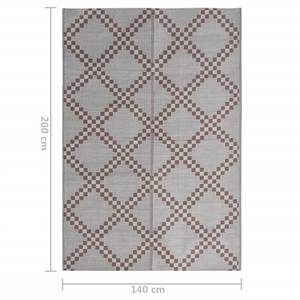 Outdoor-Teppich 317019 Braun - Kunststoff - 200 x 1 x 140 cm