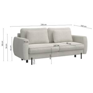 3-Sitzer-Sofa RANE Taupe