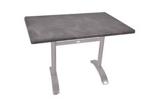 Bistrotisch Dark Slate 9 Grau - Metall - 102 x 72 x 102 cm