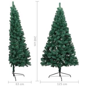 Arbre de noël artificiel moitié Vert - Métal - Matière plastique - 125 x 240 x 125 cm