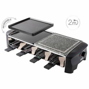 Stein Raclette Grill Schwarz - Stein - 23 x 13 x 55 cm