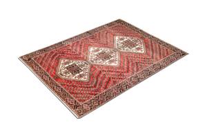 Sharbabak - 256x189cm Rot - Naturfaser - 189 x 1 x 256 cm