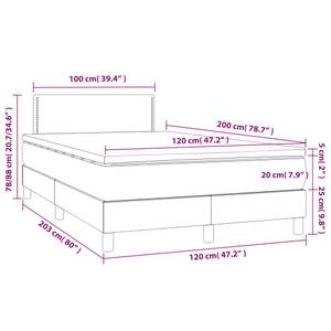 Boxspringbett 3017268-5 Pink - 120 x 203 cm