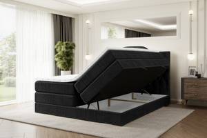 Boxspringbett VILA-1 KING Schwarz - Breite: 120 cm