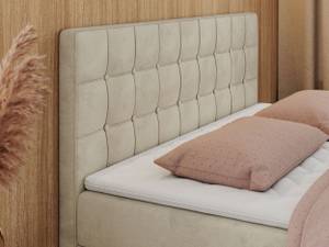 Boxspringbett CARMEN Beige - Breite: 180 cm - H3 - Textil