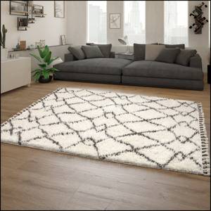 Hochflor-Teppich Orebro 170 Creme - 140 x 200 cm