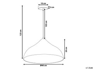 Lampe suspension ISKAR Noir - Doré